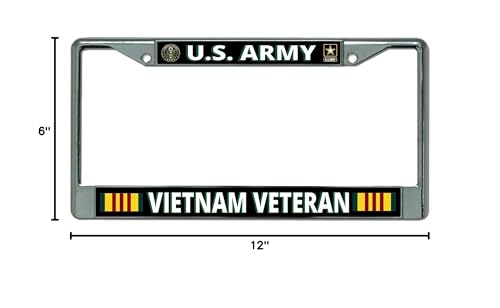 U.S. Army Vietnam Veteran Chrome License Plate Frame
