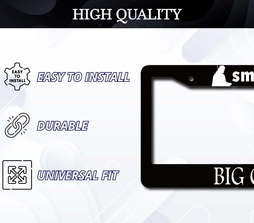 6x12.25 Inch Car Jesus License Plate Frame with Quote Small Girl - Big God with 2 Holes and Screws - Black License Plate Frame for Standard Cars USA - Aluminium Plate Frame for Front or Rear