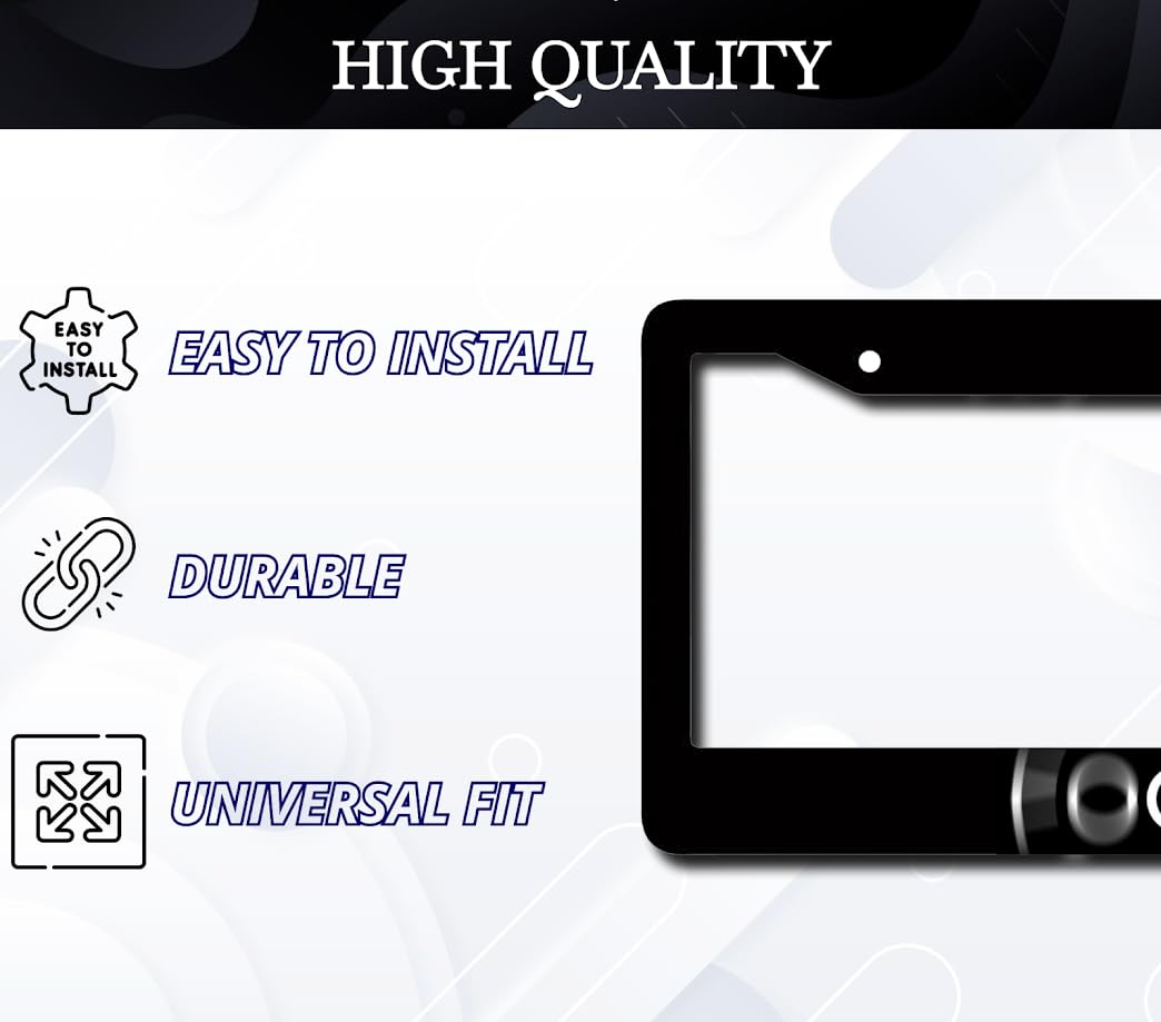 6x12.25 Inch License Plate Frame with Quote Focus with 2 Standard Slotted Mounting Holes and Screws - Aluminium Accessories Frame for USA Standard Cars - Decorated Frames for Your Number