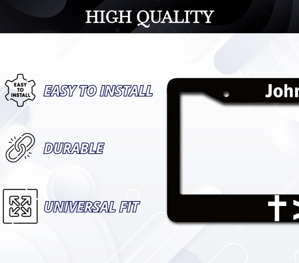 6x12.25 Inch Christian License Plate Frame with Quote John 3:30" with 2 Standard Slotted Mounting Holes and Screws - Decoration Aluminium Accessories License Plate Frame for USA Standard Cars