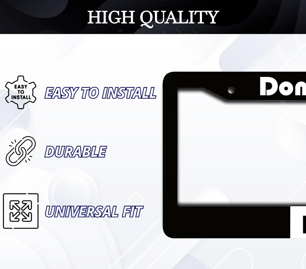 6x12.25 Inches Christian License Plate Frame with Quote Don't Wait Do It with 2 Standard Slotted Mounting Holes and Screws - Aluminium Accessories for Car - Decorated Frames for Your Number