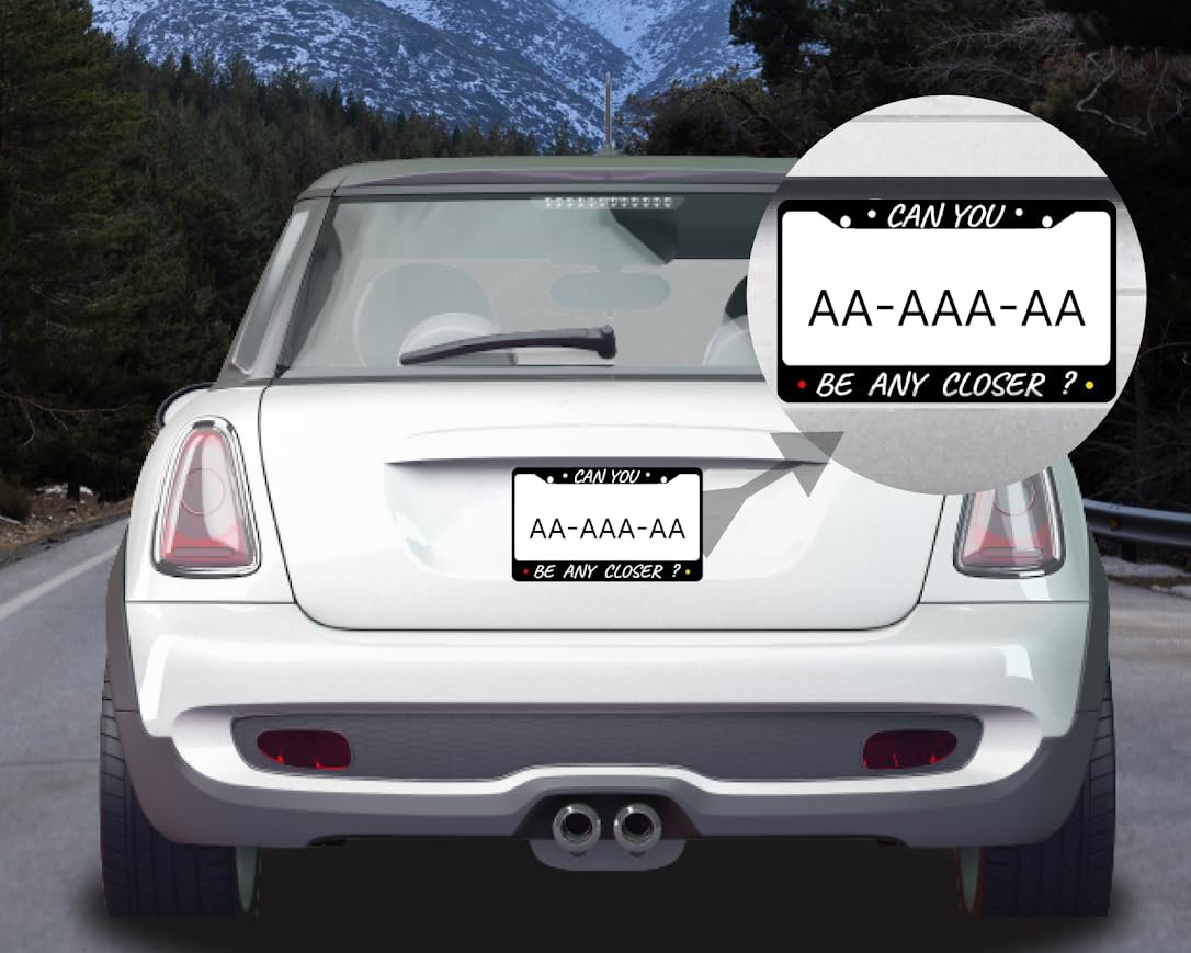 Personalized Car License Plate Frame Can You, Be Any Clocer? - Standart Cars USA Stainless Steel Frame for Front and Rear - Metal Plate Frame with 2 Holes and Screws 6x12.25 inch - License Frame USA