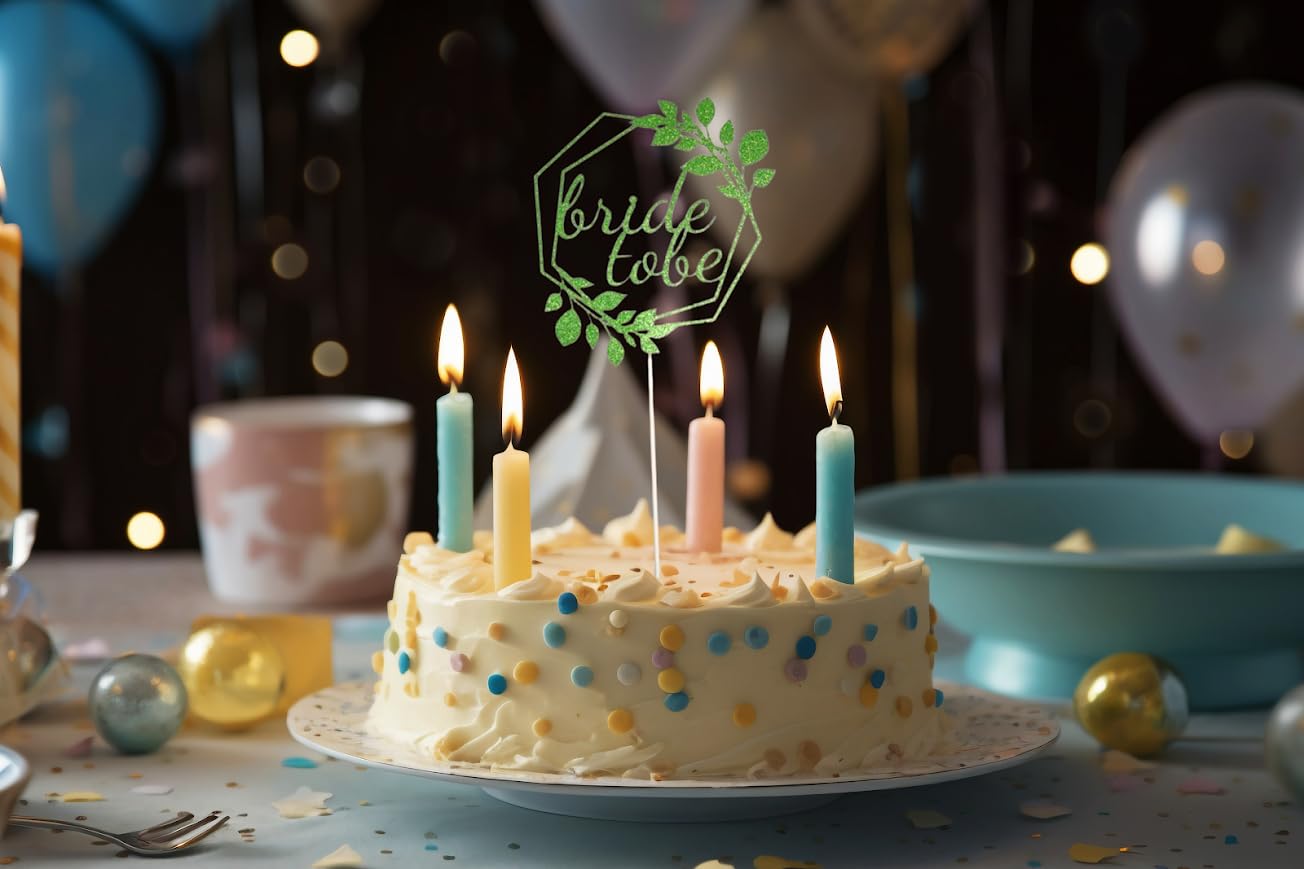 Bride to Be Cake Topper - Bridal Shower Party Cake Decorations - Silver Wedding Cake Decoration Supplies - Wedding Engagement Party Cake Decorations Supplies - Bridals Shower Cake Toppers for Wedding