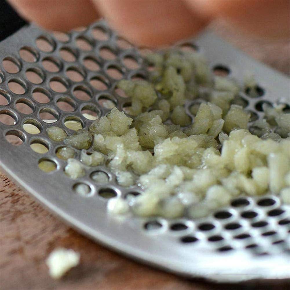 Garlic Press Rocker, Very Durable, has a Curved, Comfortable Handle Design That can be Easily Squeezed Even for People with Weak Grip or Small Hands