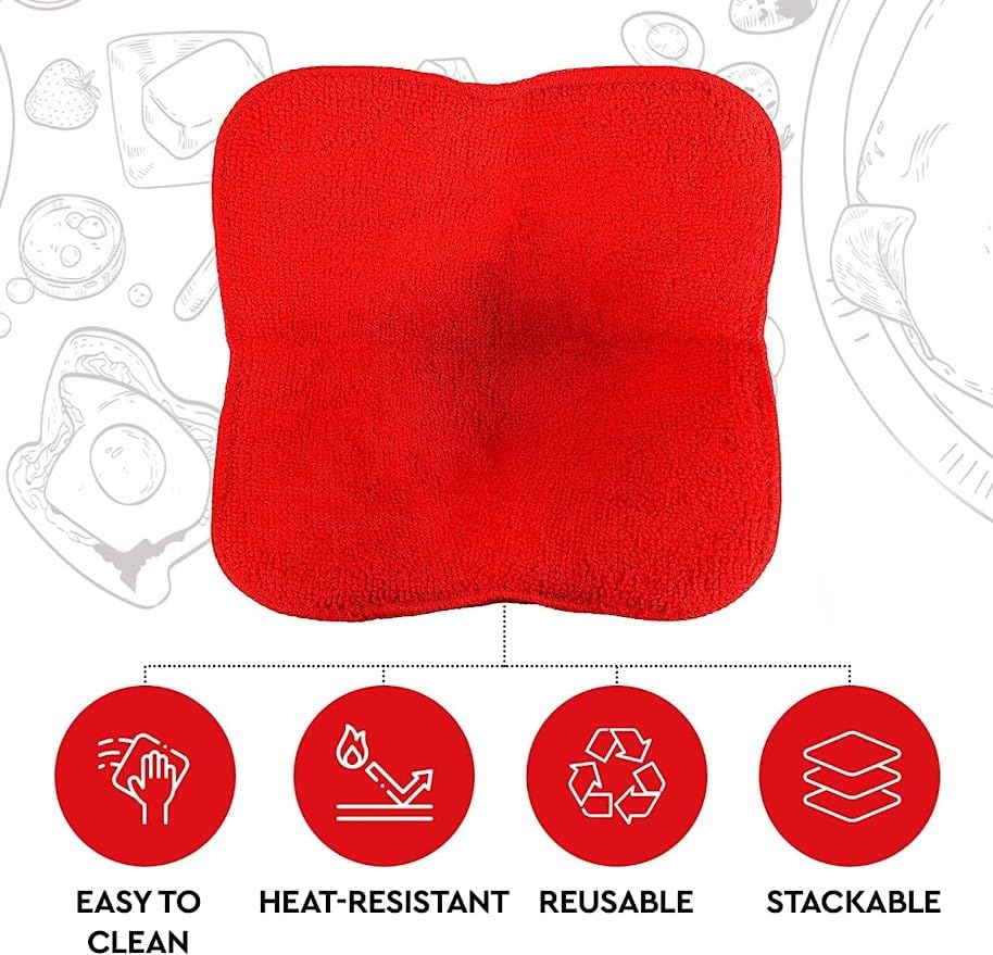 ULVEOL Set of 2 Pink Microwave Bowl Cloth Hot Pads Pot Holders Hot Pad Pot Holder Microwavable Bowl Cozies for Food, Ooma, Ramen Bowl Cozy or Soup Koozie, Good Kitchen Accessories, Gadgets