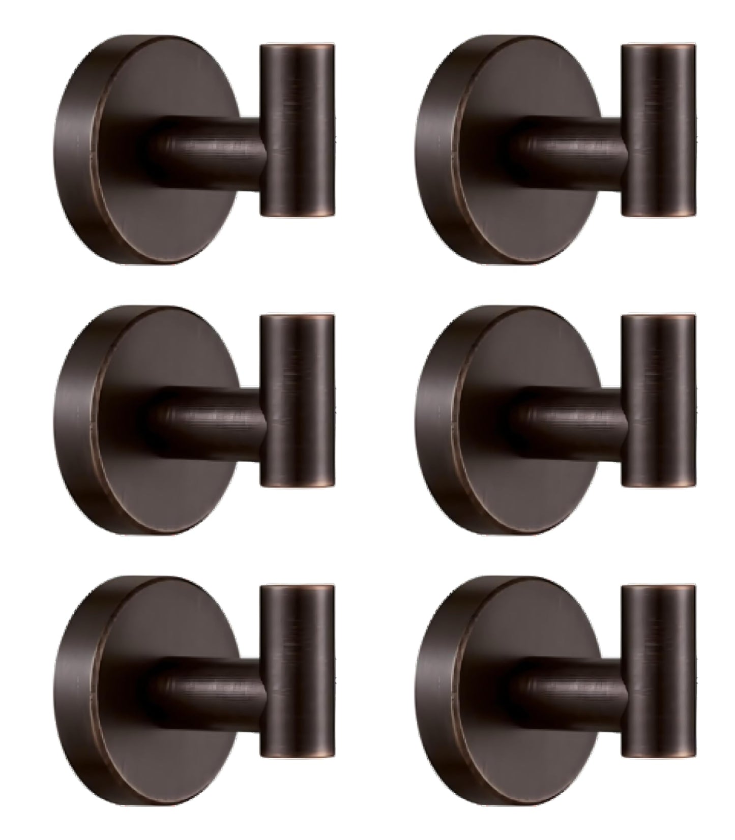Set of 6 Black Towel Hooks 2.16" x 2.55" х 5.2" - Bathroom Robe Hook - Bath Farmhouse Coat Clothes Hook Wall Mounted for Kitchen - Stylish Bath Hooks for Towels - Stainless Steel Bath Towel Holder