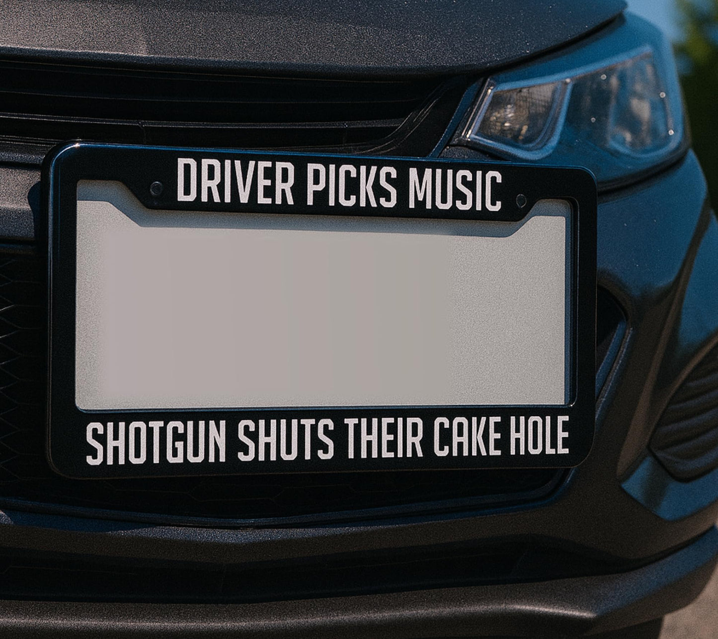 6x12.25 Inch License Plate Frame with 2 Holes and Screws Driver Picks Music Shotgun Shuts Their Cake Hole - Black Plate Frames Auto Car Accessoriesn - for US Standard Frame for Front and Rear