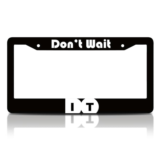 6x12.25 Inches Christian License Plate Frame with Quote Don't Wait Do It with 2 Standard Slotted Mounting Holes and Screws - Aluminium Accessories for Car - Decorated Frames for Your Number