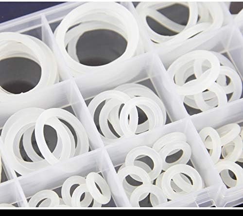 225 PCS Clear Food Grade Silicone O-Rings Rubber Set - Silicones Seal Kit - The Variety of Sizes - Clear Food Grade Silicone Sealing Gasket - Assortment Rubbers Different Sizes