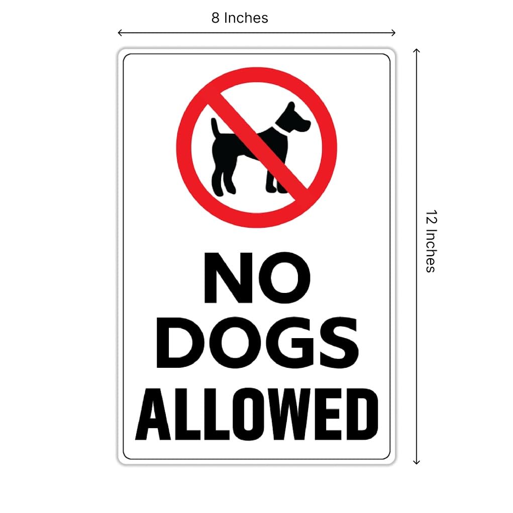 Set of 3 No Dogs Allowed Sign with Stake - 8 x 12 Inch No Pets Allowed Signs - Keep Dogs Off Lawn Sign - No Pooping or Peeing Dog Sign for Yard - Dog Signs For Home Decor - Dogs Off Grass