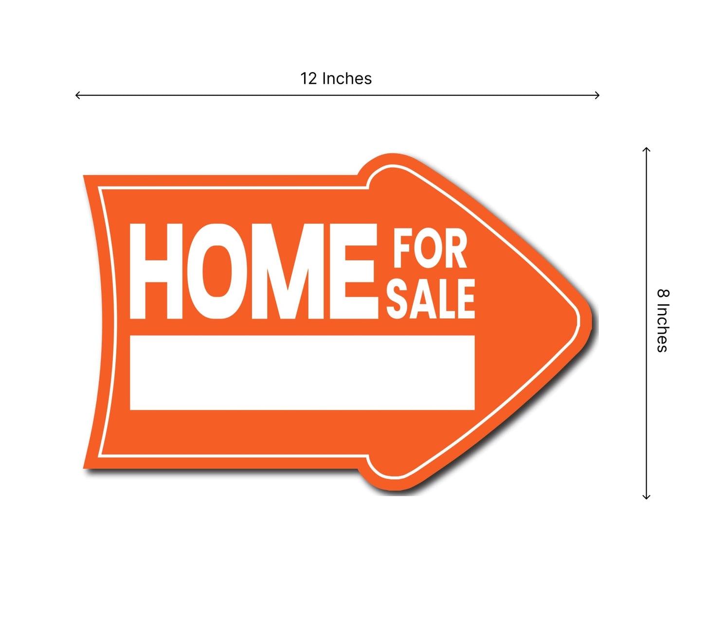 Pack of 4 Home for Sale Sign with Stakes - 12x8 inch Double Sided Home for Sale by Owner Yard Sign - Plastic Directional Arrow Open House Sign - Kit for Estate Agent Lawn Garden Supplies