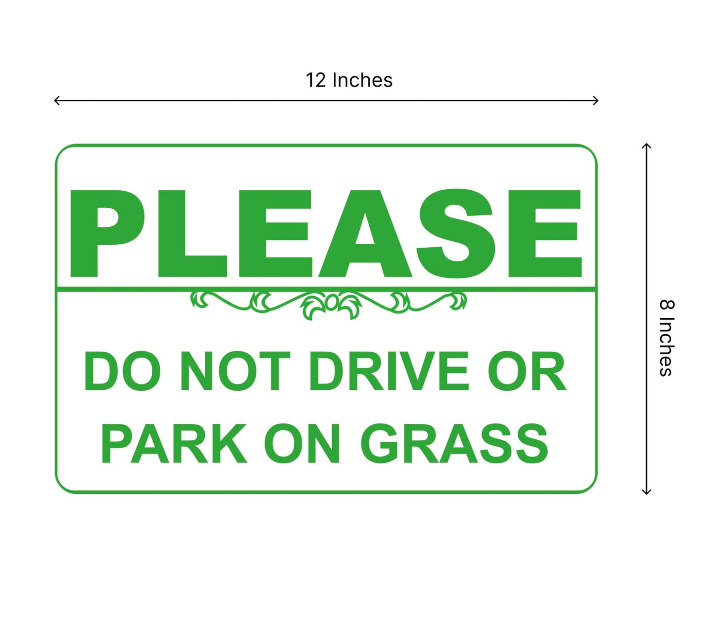 Set of 3 pcs 12 x 8 inch Please Don't Drive Staked Sign - No Parking on Lawn Reversible Sign - No Parking Sign and Don't Walk on Grass - Please Keep Away from Grass Sign - Keep Off The Grass Yard Sign