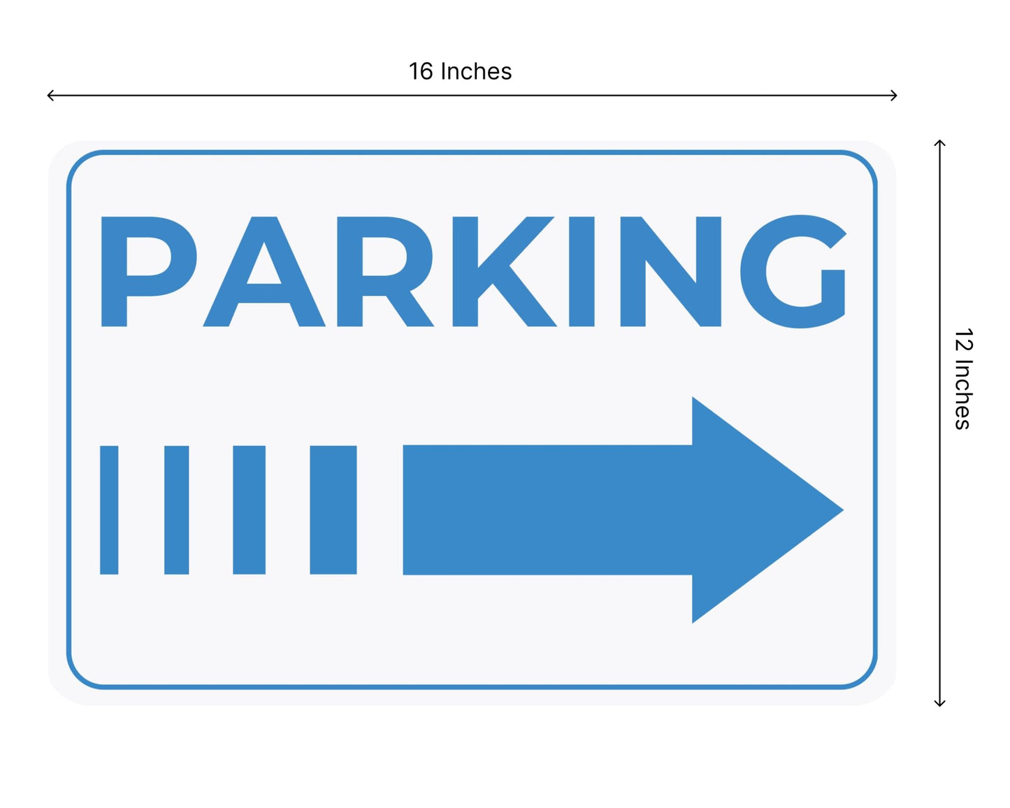 Set of 3 Double Sided 12x16 Inches Event Parking Sign with Metal Wire H-Stakes - Directional Arrows Plastic Guest Parking Sign - Yard Plastic Signs with Pointer to Parking Space - Road Traffic Signs