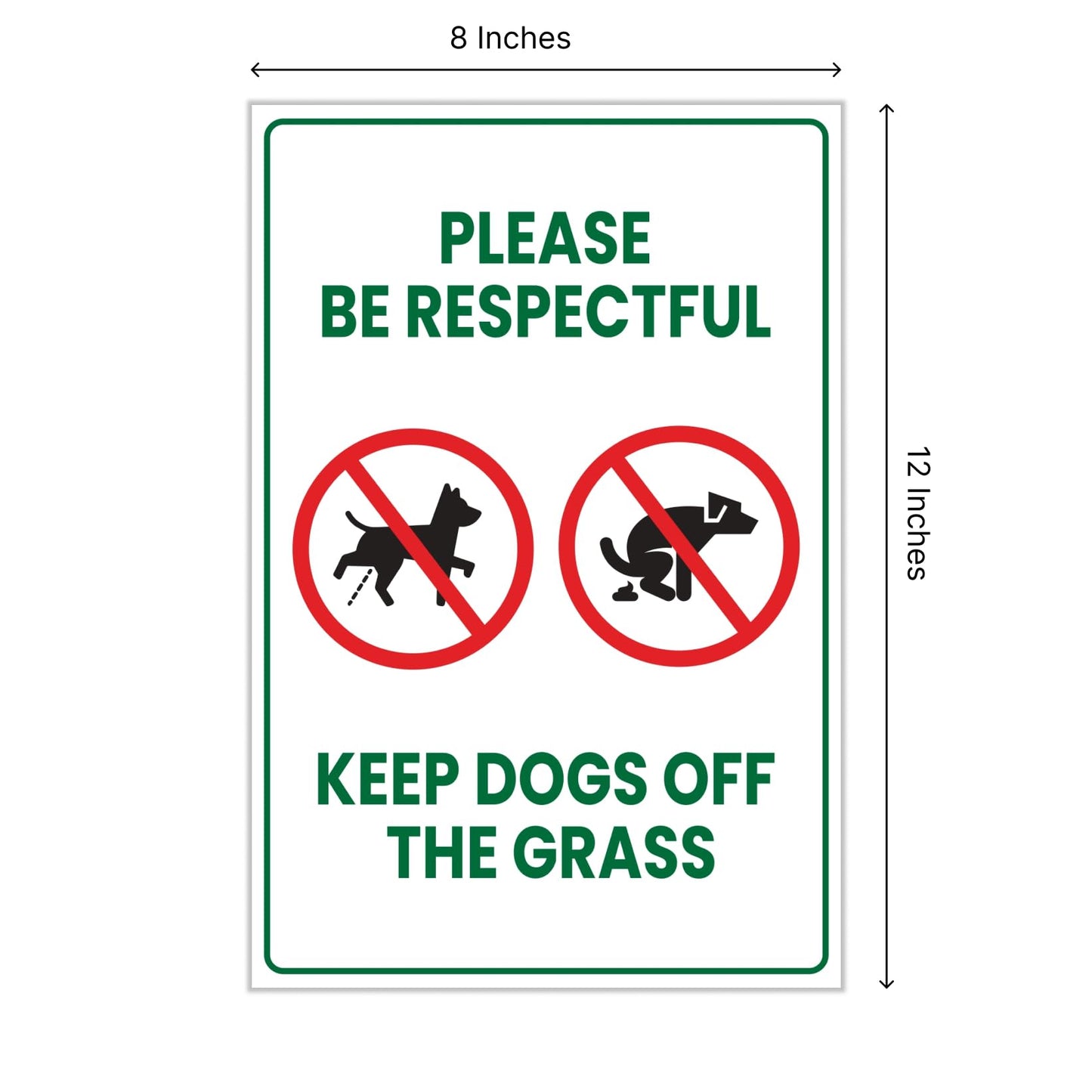 Pack of 3 No Dog Poop Signs No Peeing Dog Signs for Yard Keep Dogs Off Grass Signs - Please Be Respectful Dog Yard Signs with Stake - No Pooping No Peeing Dog Signs for Yard Garden Lawn Outdoor