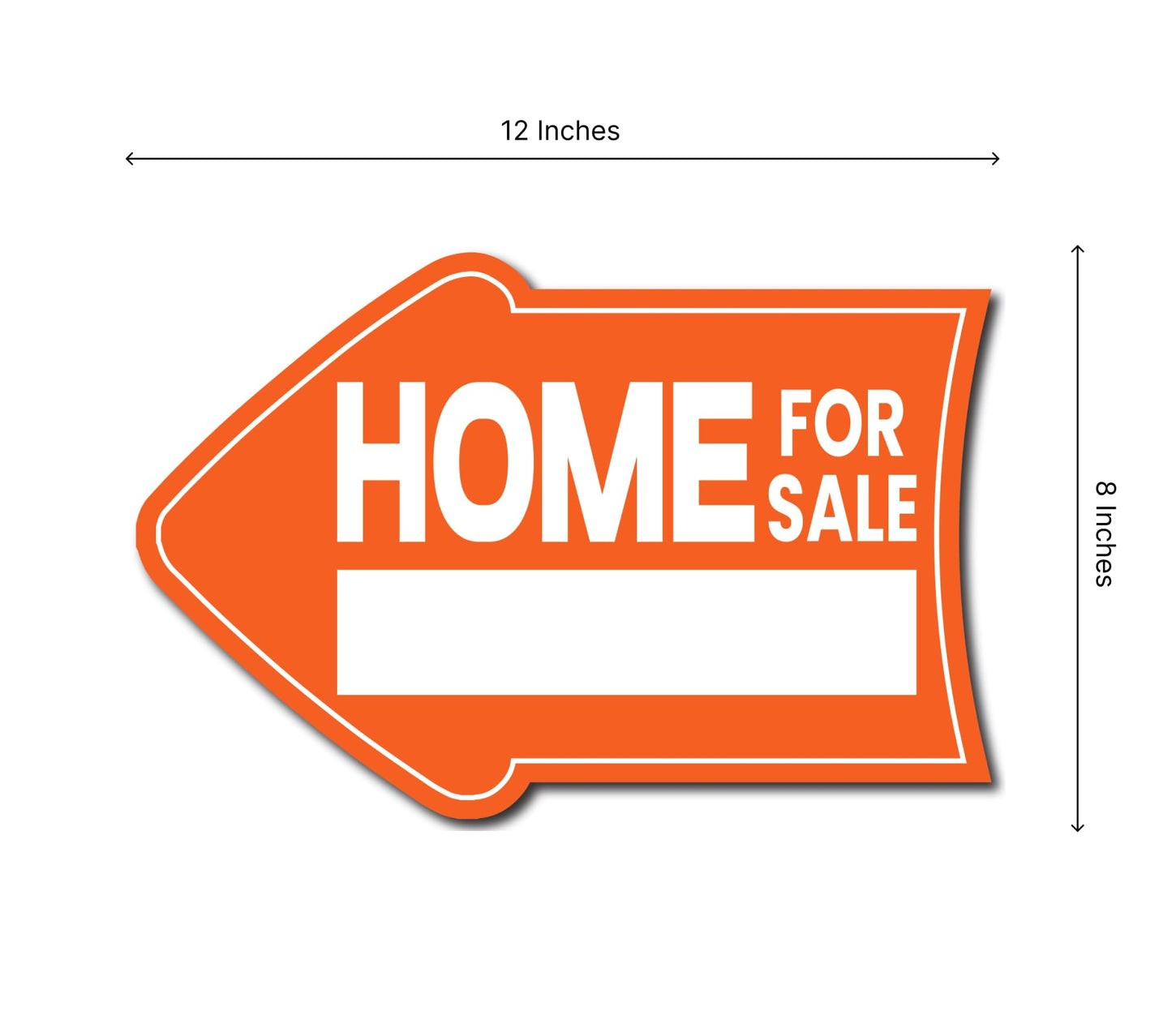 Pack of 4 Home for Sale Sign with Stakes - 12x8 inch Double Sided Home for Sale by Owner Yard Sign - Plastic Directional Arrow Open House Sign - Kit for Estate Agent Lawn Garden Supplies