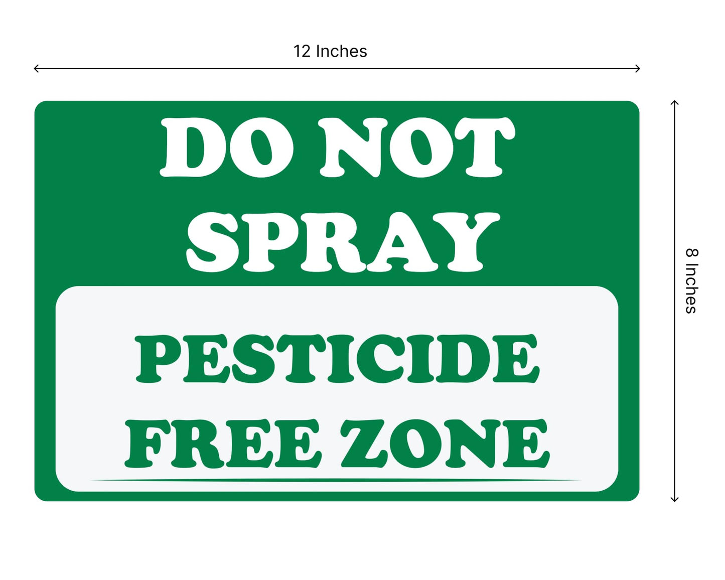 3 Pack 12x8 Inches Do Not Spray Plastic Sign with H-Metal Stakes - Double Sided Plastics Garden Signs for Outdoor and Indoor - Do Not Spray Neighborhood Street Caution Yard Signs