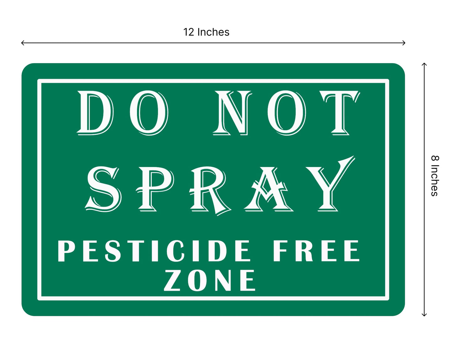 3 Pack 12x8 Inches Do Not Spray Sign with Metal Stakes - Plastics Garden Mow Signs for Outdoor and Indoor - Plant Double Sided Neighborhood Street Caution Yard Signs - Warning Caution Not Spray Sign