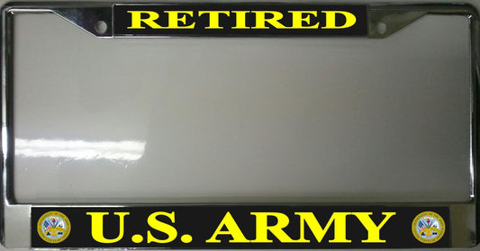 U.S. Army Retired Photo License Plate Frame