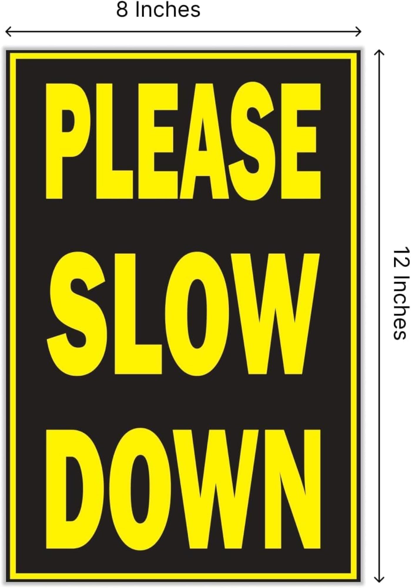 3X Double Sided 8x12 Please Slow Down Sign for Playing Kids in the Street - Traffic Signs with Stakes - Slow Road Sign for Neighborhoods - Speed Limit Signs - Drive Like Your Kids Live Here Yard Sign