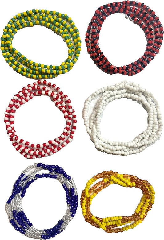 ULVEOL Set of 6 Collares De Santeria - Obatala, Shango, Elegua, Oshun, Yemaya, Orula Ifa Santeria - Six Santeria Beaded Necklaces Elekes - Fashion Necklace for Women - Beaded Jewelry Gifts