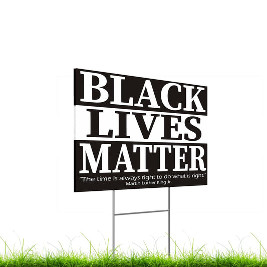 Black Lives Matter Yard Sign - In This House We Believe Yard Sign 12" x 18" inches - Corrugated Plastic with H Metal Stake - Plastic Protest Signs for Home Décor with Big and Bold Letters