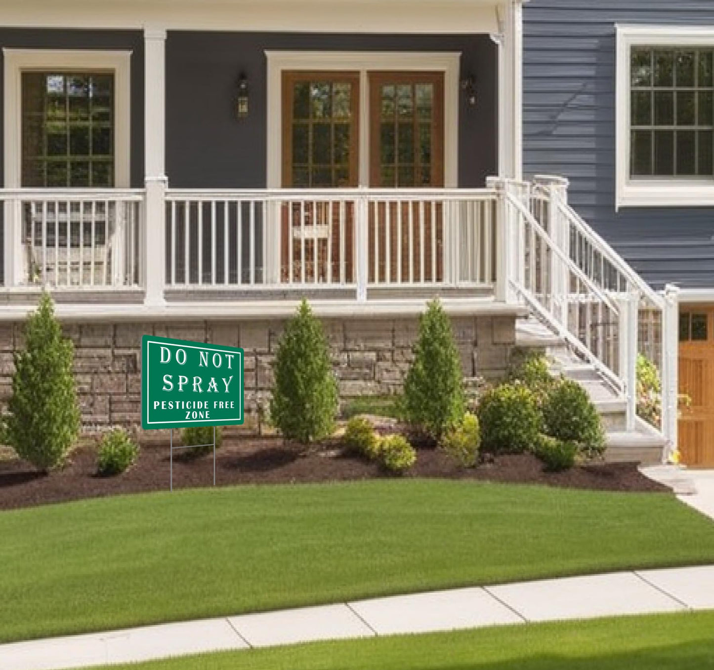 3 Pack 12x8 Inches Do Not Spray Sign with Metal Stakes - Plastics Garden Mow Signs for Outdoor and Indoor - Plant Double Sided Neighborhood Street Caution Yard Signs - Warning Caution Not Spray Sign