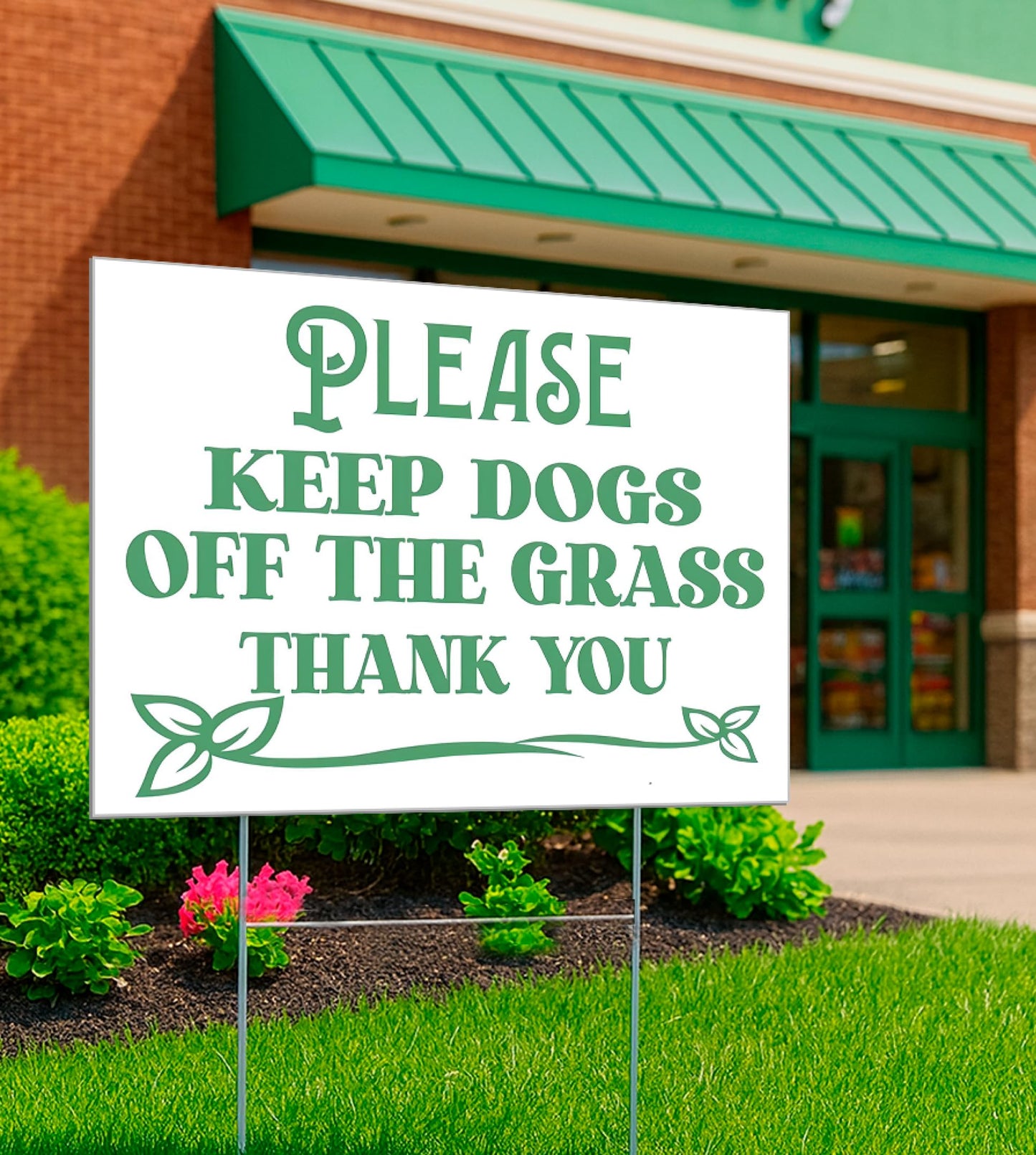 8x12 Inch 3X Please Keep Off Grass Plastic Sign with Grass Stakes - Single Sided No Dog Poop Signs for Yard outdoor - Pick Up After Your Dog Sign - No Pets No Dogs Allowed or Keep Dogs off Lawn Signs