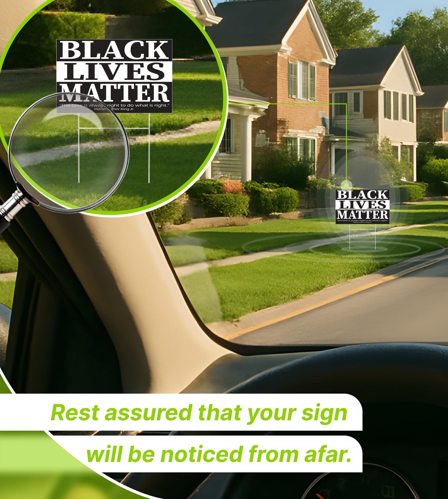 Black Lives Matter Yard Sign - In This House We Believe Yard Double sided Sign 12" x 18" inches - Corrugated Plastic with H Metal Stake - Plastic Protest Signs for Home Décor with Big and Bold Letters