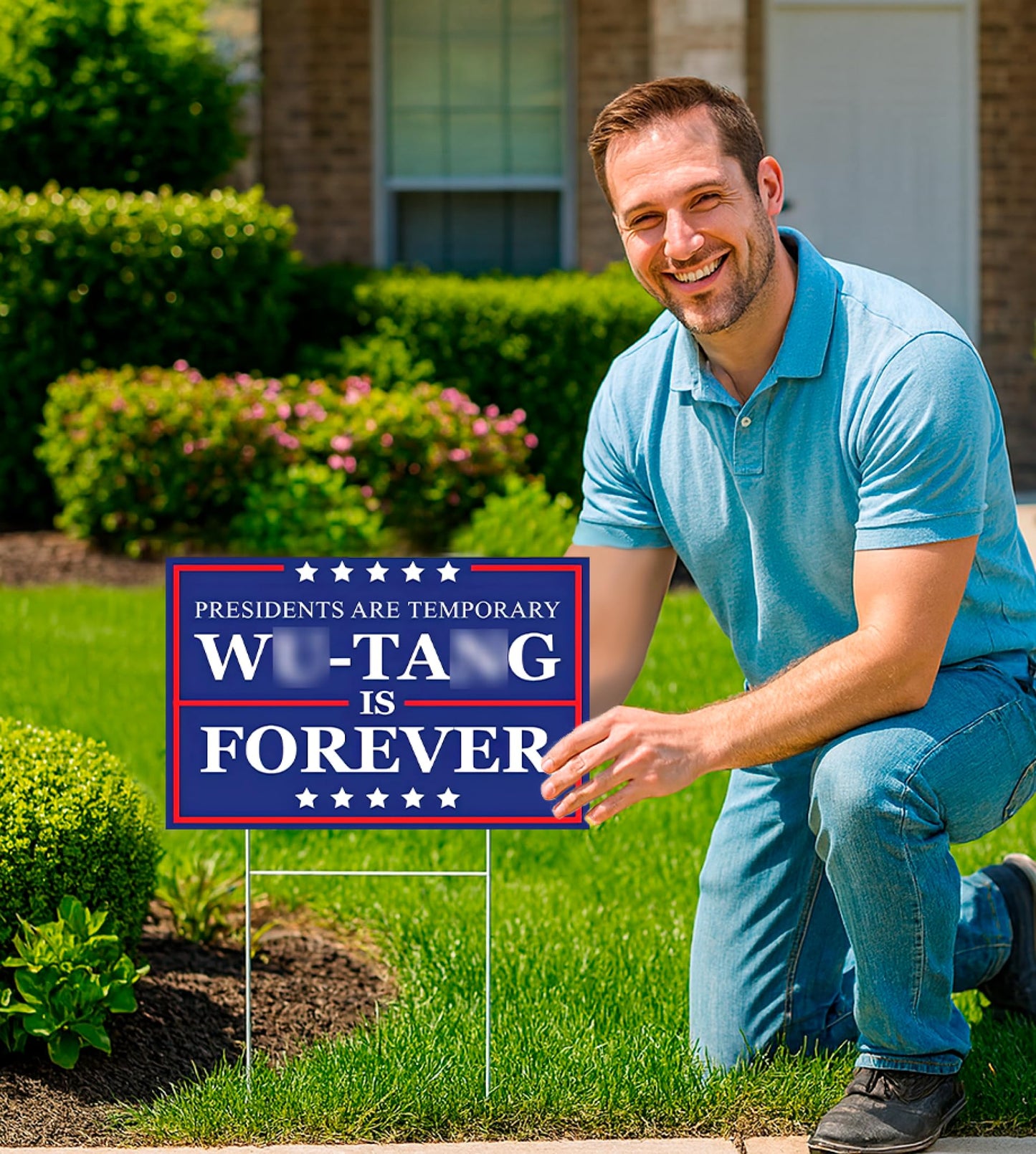 12x17.95 Inches Forever Presidents are Temporary Sign with Metal Stakes - President Plastic Outdoor Yard Signs - American Presidents is Forever - Large Yard Double Sided Sign Ships Same Day